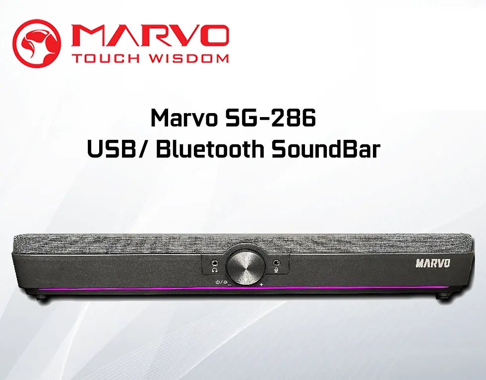 SG-286 Gaming Speaker | USB & Bluetooth Soundbar | RGB Lighting | 5W x 2 Power Output | 60Hz-20KHz | Compact Design | Immersive Stereo Sound for Gaming & Entertainment - Image 1