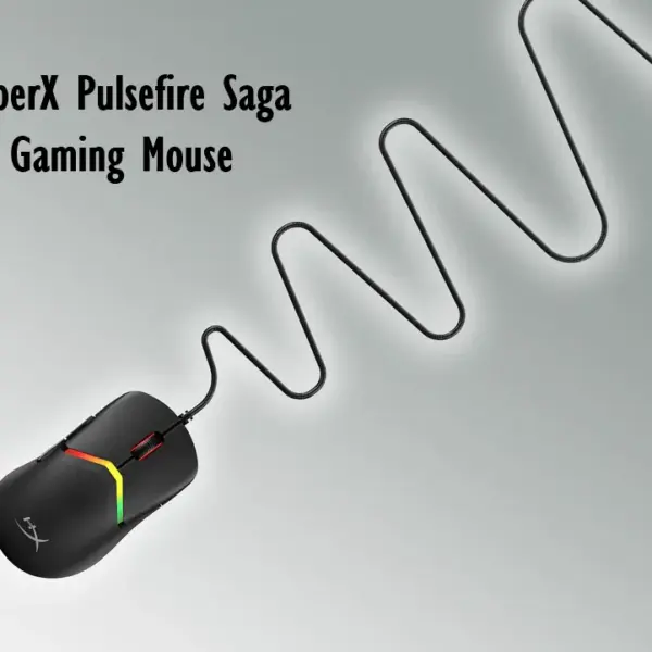 HP HyperX Pulsefire Saga RGB Wired Gaming Mouse – 26K DPI, 8K Polling, Optical Switches, Modular Design, RGB Lighting, HyperFlex 2 USB-A Cable