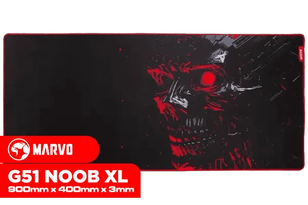 G51 Noob XL Gaming Mousepad – XL Size 900x400mm, High-Density Waterproof Surface, Anti-Fray Edges, Optimized Tracking
