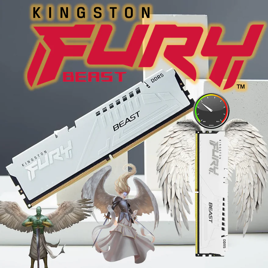 KF556C10BWK4-128 RAM KINGSTON FURY 5600 RGB 128GB (32X4) WHITE SELLING (32X2) SEPERATLY Kingston FURY Beast White 64GB RAM Kit (32X2) 5600MT/s CL40 DDR5 DIMM 1.25V | Overclocking | Plug N Play | Intel XMP 3.0 & AMD EXPO| WHITE KF556C10BWK4-128