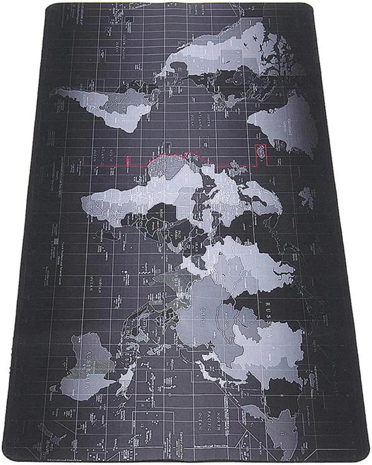 Map Design Mouse Pad L – 900×400×3mm, Smooth Cloth Surface, Non-Slip Rubber Base, Anti-Fray Edges, Washable, Supports Full Keyboard & Mouse, All Sensor Compatible