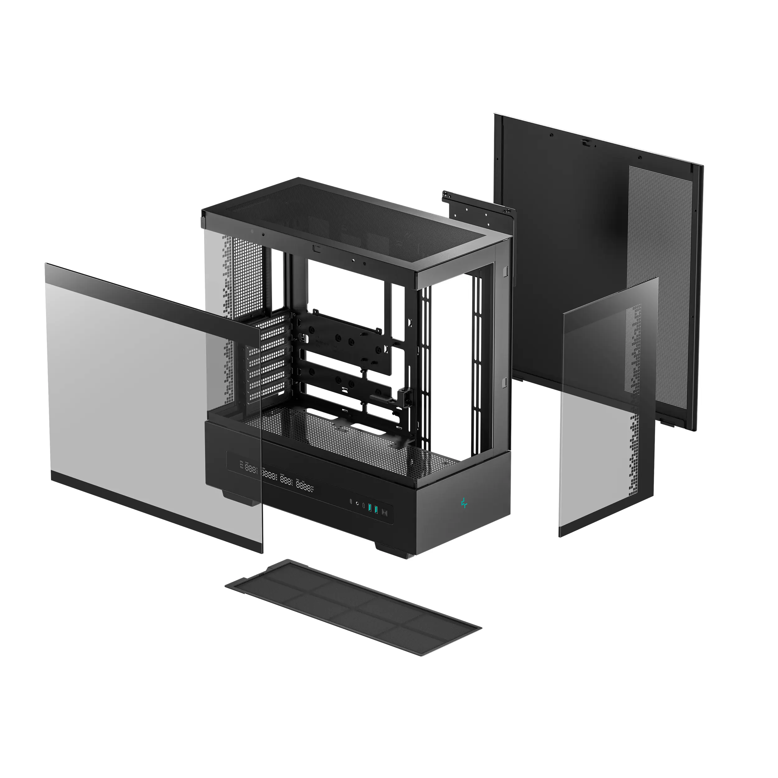 R-CH690-BKNNA0D-G-1 (3) R-CH690-BKNNA0D-G-1 DEEPCOOL CH690 DIGITAL MID TOWER MINI-ITX 450mm BLACK GAMING CASE DeepCool CH690 DIGITAL PC Case With Digital Display, Glass Panel, GPU Holder, USB-C, 450mm GPU, 420mm Radiator, ATX Support, 8 Slots, 3.5”+2.5” Drive Bays, Mesh Mod Option | BLACK