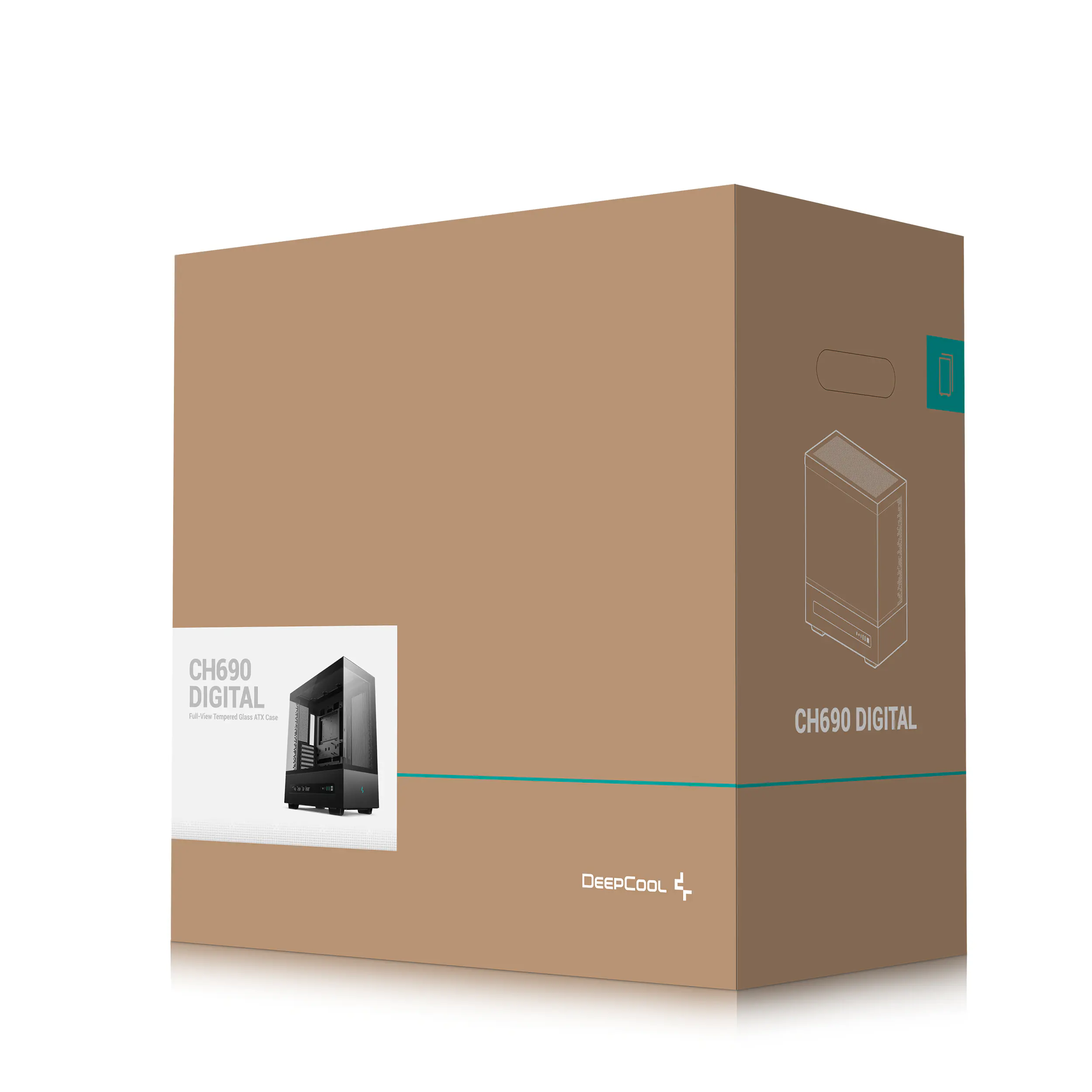 R-CH690-BKNNA0D-G-1 (4) R-CH690-BKNNA0D-G-1 DEEPCOOL CH690 DIGITAL MID TOWER MINI-ITX 450mm BLACK GAMING CASE DeepCool CH690 DIGITAL PC Case With Digital Display, Glass Panel, GPU Holder, USB-C, 450mm GPU, 420mm Radiator, ATX Support, 8 Slots, 3.5”+2.5” Drive Bays, Mesh Mod Option | BLACK