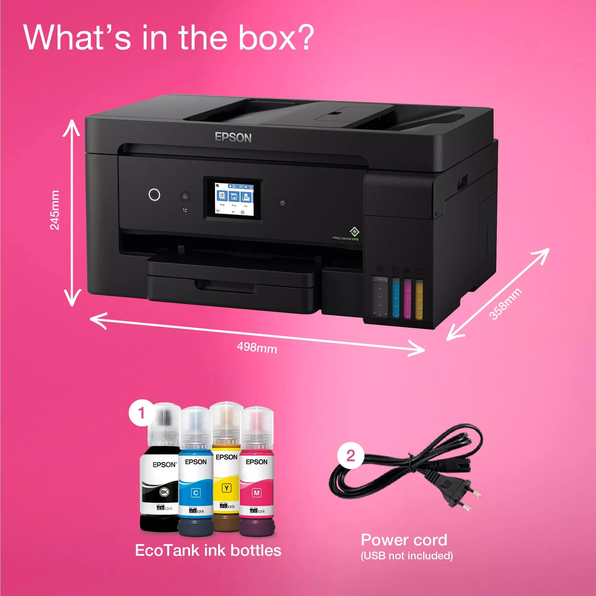 a18460-productpicture-hires-en-int-ecotank_l14150_06_dimensions_and_contents_eu_2000x2000px EPSON EcoTank L14150 A3+ All-in-One Printer – Ultra-Low Cost, High-Speed Printing with ADF, Duplex, Fax, Wi-Fi, Ethernet & 6.8cm Touchscreen - Image 4