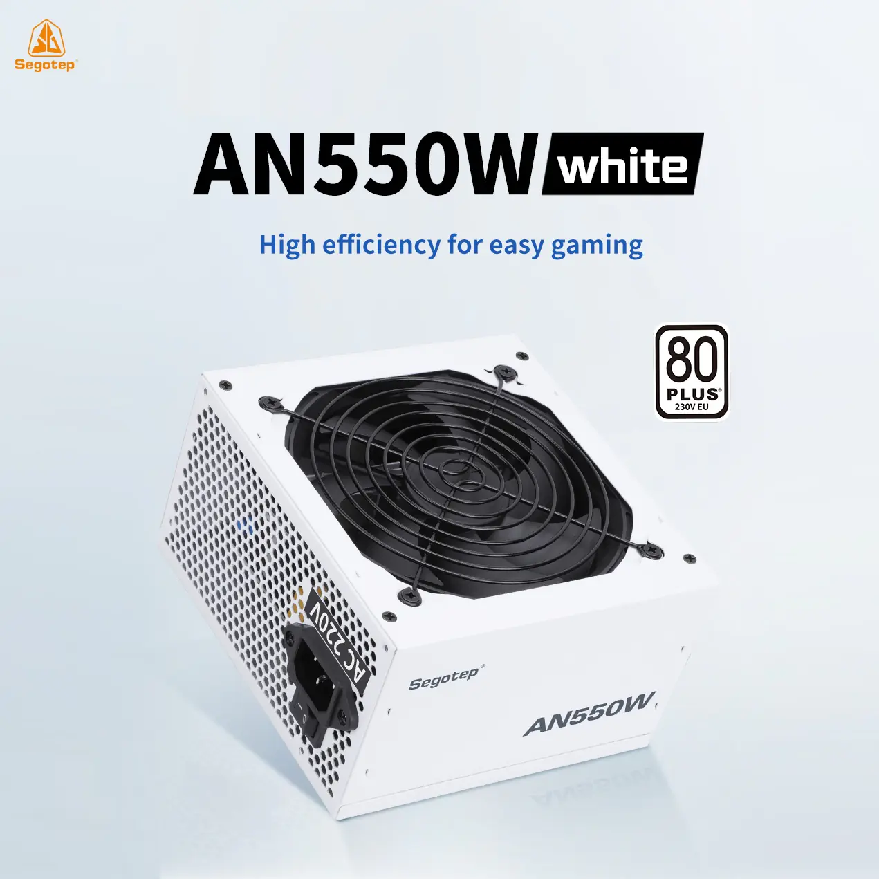 grte44521 SEGOTEP AN550W 80+ Bronze Certified 550W Power Supply | Non-Modular | White | Ultra Quiet 120mm Fan | High-Efficiency Performance - Image 1