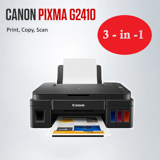 llliooo212 Canon PIXMA G2410 Color Ink Tank Printer | All-in-One (Print, Copy, Scan) | High Yield, Borderless Photo Printing | USB | Compact for Home & Office Use - Image 1