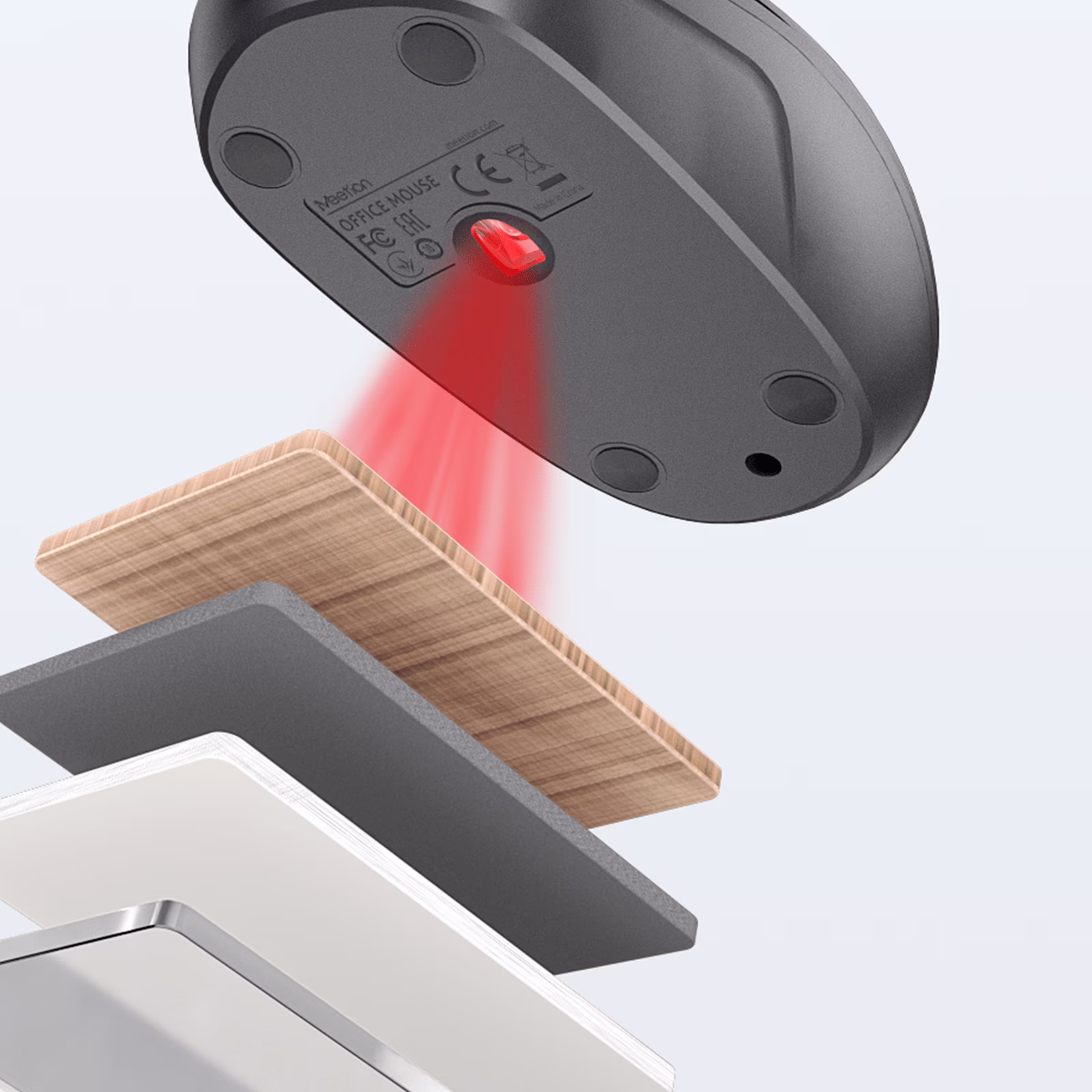 png80-t3-scale100 (5) MEETION C235 Silent Wired Keyboard & Mouse Combo | Full-Size | Splash-Proof | USB Plug & Play | 104 Keys | 1200 DPI Mouse | Whisper-Quiet | Black - Image 7