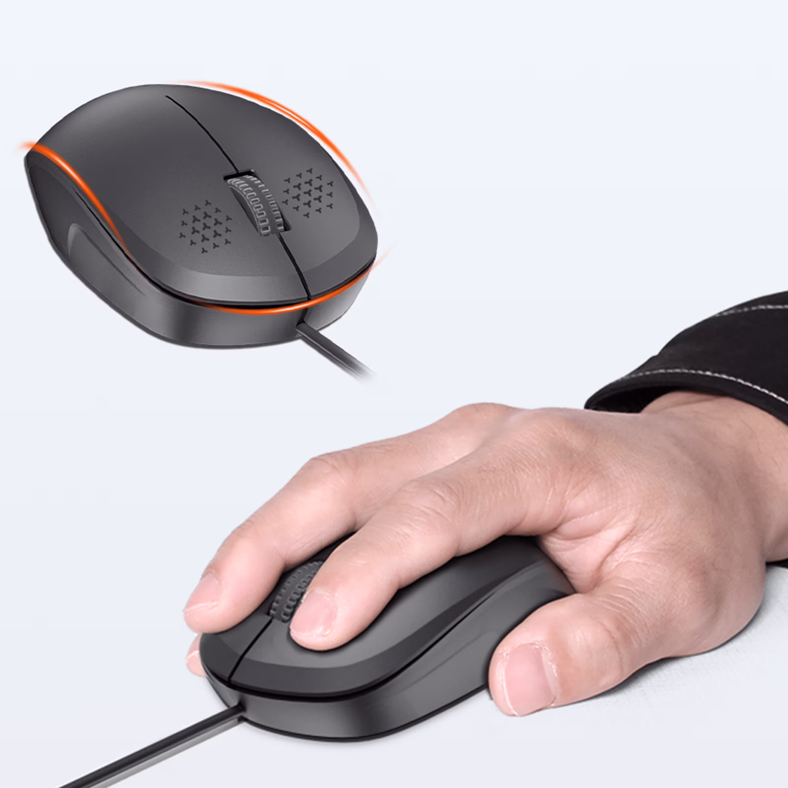 png80-t3-scale100 (6) MEETION C235 Silent Wired Keyboard & Mouse Combo | Full-Size | Splash-Proof | USB Plug & Play | 104 Keys | 1200 DPI Mouse | Whisper-Quiet | Black - Image 8