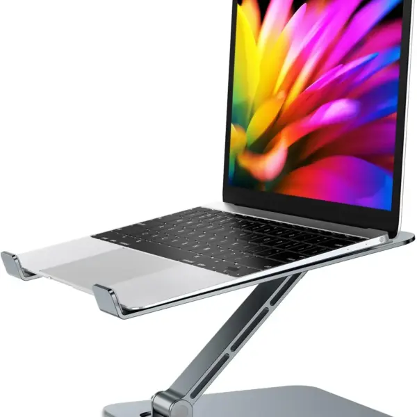 N86 Adjustable Foldable Laptop Stand – Fits 10"-16", Heat Dissipation, Portable, Max Load 4kg, Height Adjustable (30–190mm), Aluminum Alloy, Silver