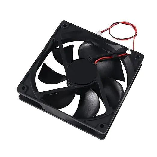 9988HHH877TVGCFC Turbo Fan 120mm – 3000 RPM, 12V DC, MOLEX 4-Pin, High Airflow 9.95CFM, 28.5dBA, 0.1A, Sleeve Bearing for PC, HVAC, Cabinets & Electronics - Image 1