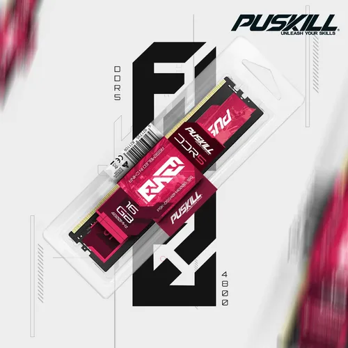 D_NQ_NP_880811-MLU73421896609_122023-O PUSKILL FUSE 16GB DDR5 4800MHz Desktop RAM – CL40, 38.4 GB/s, 1.1V, DIMM, High-Speed Gamer Memory for Intel & AMD |  Black, PSK-D5S40M4800B-16G - Image 1