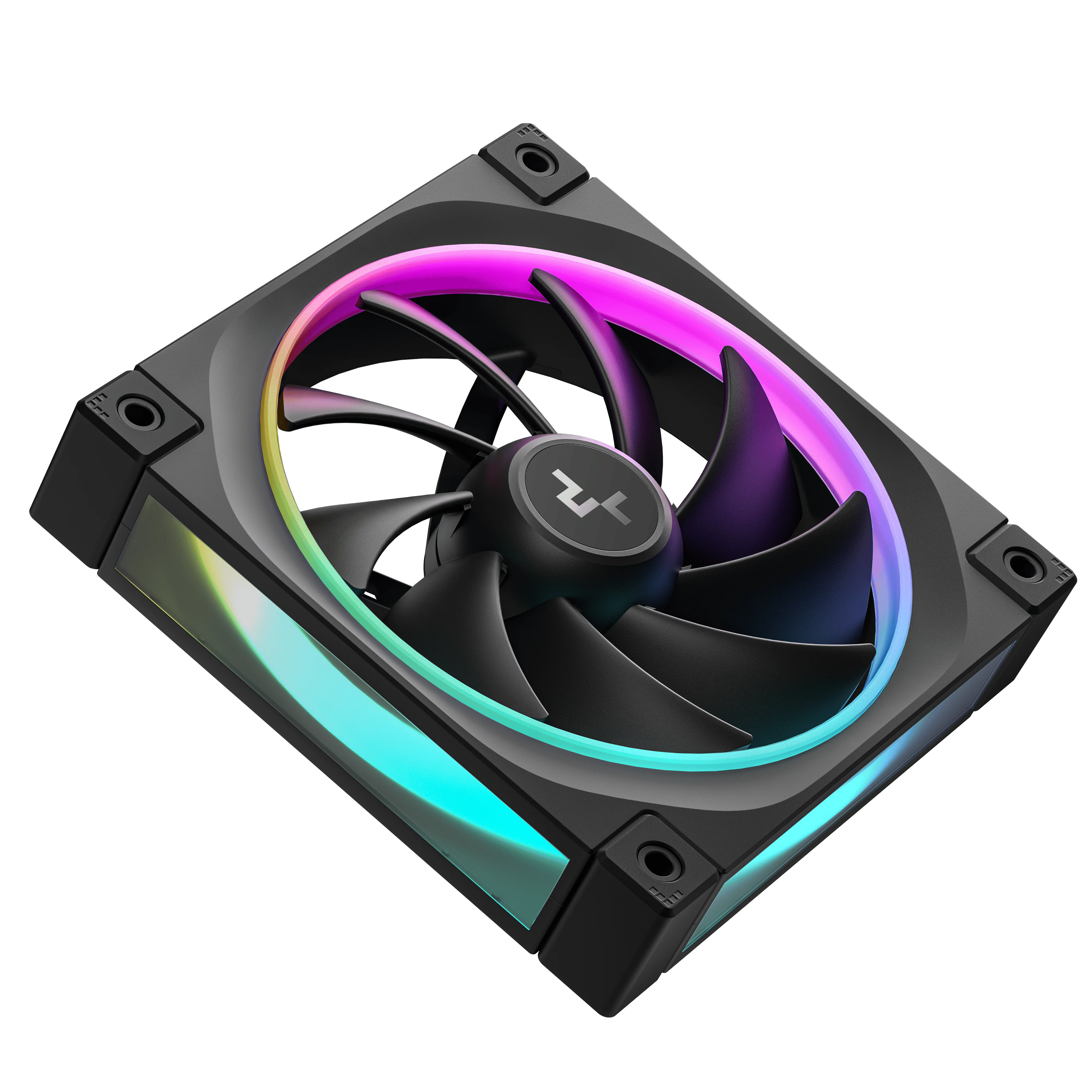 FL12-3 IN 1- (3) R-FL12-BKAPN3-G DEEPCOOL FAN FL12 ARGB 3IN1 120×120×25 mm 3-PIN 5V - BLACK DeepCool FL12-3 IN 1 ARGB PWM Fan Kit, 120mm x3, 500–2150 RPM, 55 CFM, ≤32 dB, Fluid Dynamic Bearing, 36 Gen2 LEDs, PBT Frame, 8-Pin Daisy Chain, Anti-Vibration Pads | BLACK