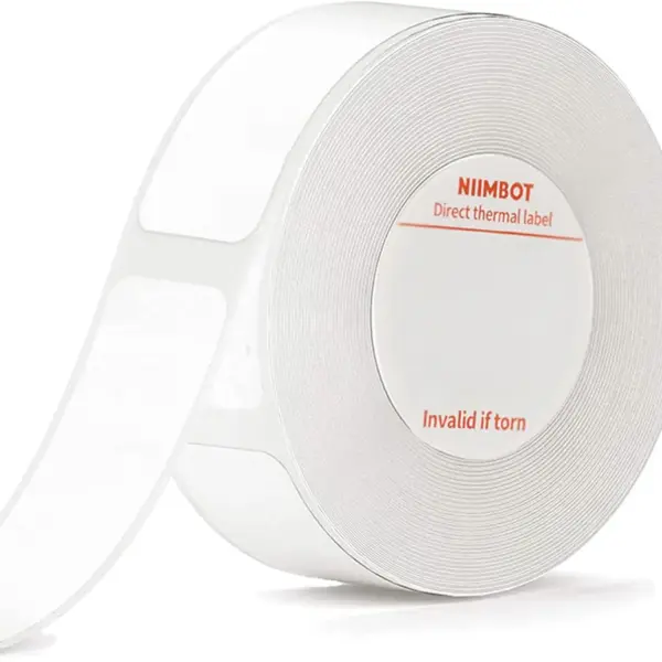 NIIMBOT T12×40-155 Direct Thermal Labels – 12×40mm, 1 Roll , White, Waterproof, Tear-Resistant