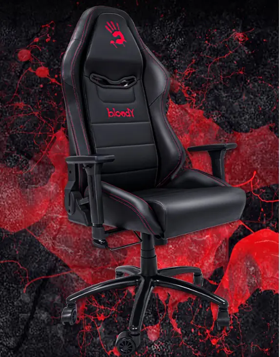 Screenshot 2025-05-10 135535 BLOODY GC-350 Ergonomic Gaming Chair – 3D Armrests, Max Recline 150°, Class-4 Hydraulic, Eco Leather, Up to 600kg Load | Black - Image 1