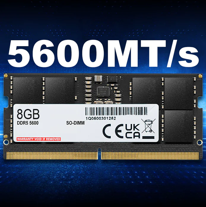 RAM-8-5600-PULLOUT RAM 8GB DDR5 5600 NOTEBOOK PULLOUT OEM OEM 8GB DDR5 5600MHz PC5-44800 SODIMM 1Rx16 Single Rank 262-Pin Laptop RAM Memory 
