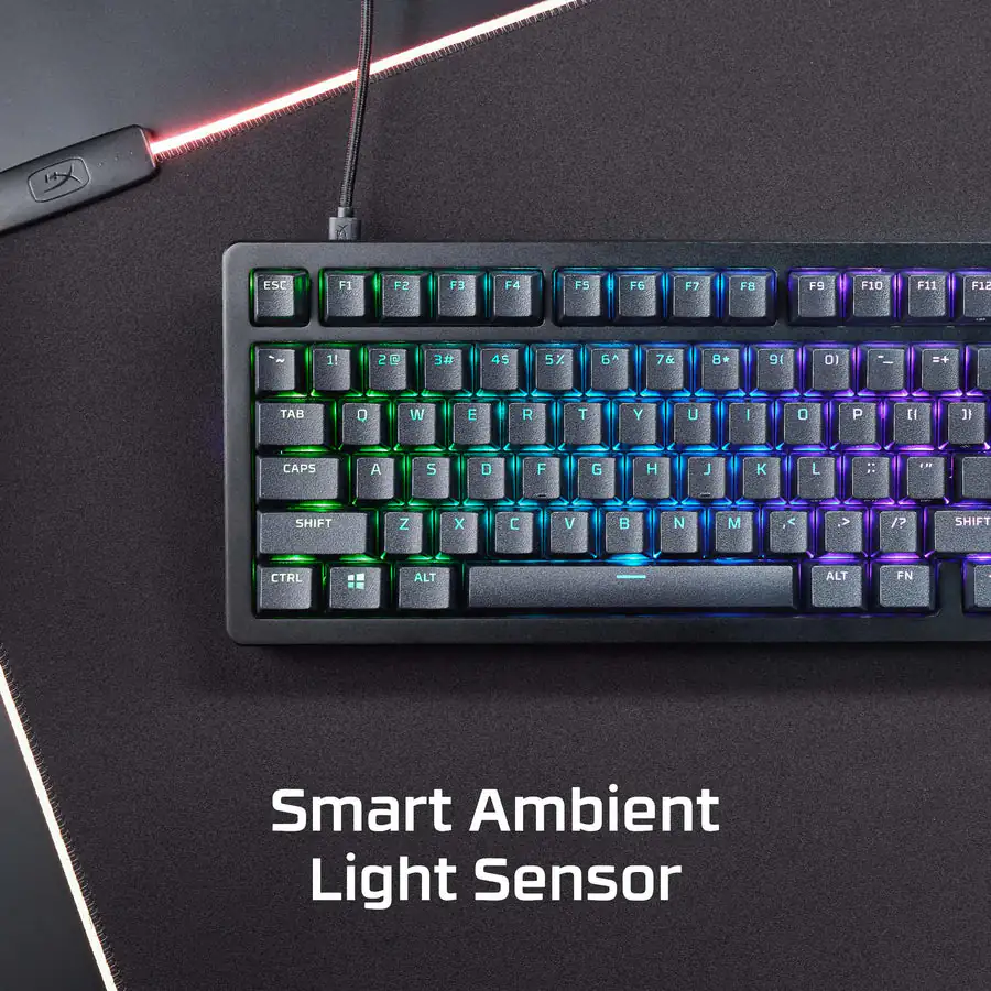 hyperx_alloy_rise_75_annotated_3_light_sensor_en_900x HyperX Alloy Rise 75 Mechanical Gaming Keyboard – 75% Layout, Hot-Swappable Red Linear Switches, RGB, Gasket Mounted, Ambient Sensor, 8K Polling, Wired - Image 11