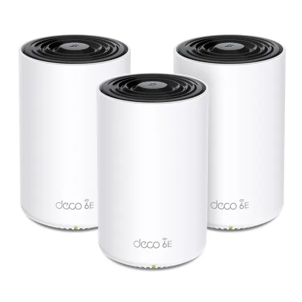 overview_01_normal_20220621025023r TPLINK DECO XE75 PRO AXE5400 V3 Tri-Band Mesh Wi-Fi 6E System (3-Pack), 2.5G Port, 6GHz, AI Mesh, Up to 7200 ft² Coverage, Connect 200 Devices, HomeShield Security - Image 2