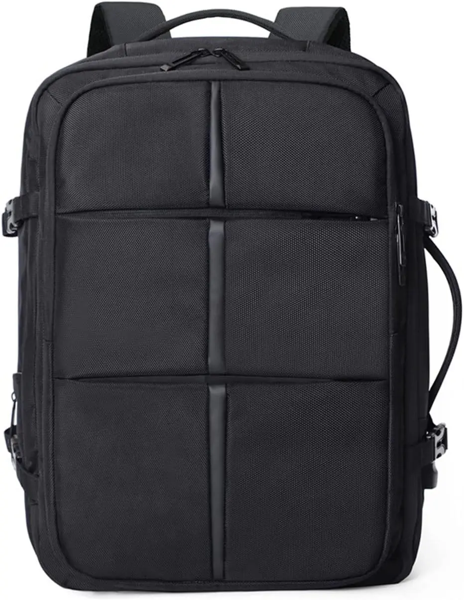 EZ W008 15.6" Waterproof Laptop Backpack – Anti-Theft, Travel-Friendly, Breathable Back Support, Business & Commuter Bag – Black (EXP005)