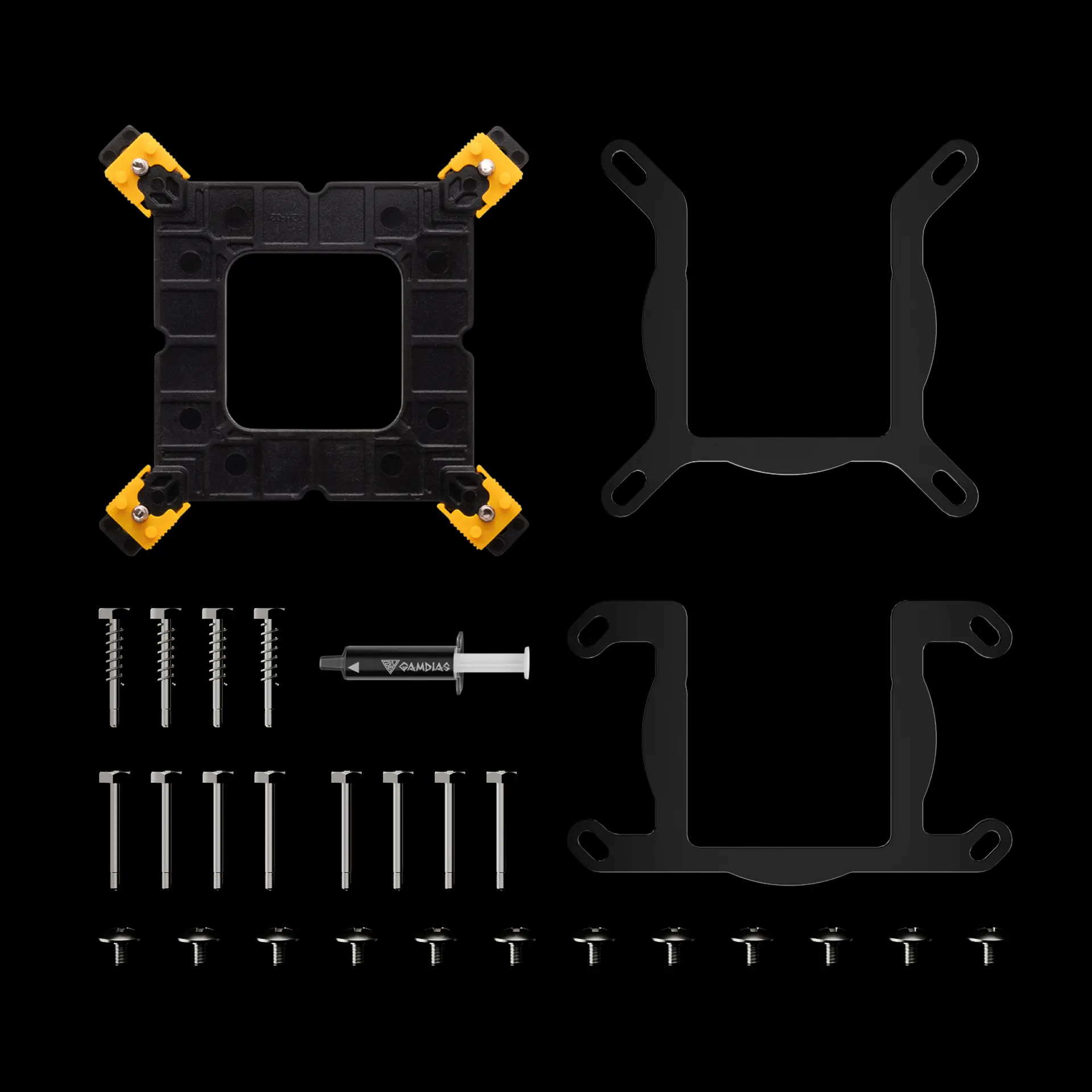 AURA_GL360_DIGITAL_Exh8 AURA-GL360-DIGITAL-B GAMDIAS AURA GL360 LIQUID COOLER DIGITAL 3xARGB PWM BLACK GAMDIAS AURA GL360 Digital Liquid Cooler With 2.1” Real-Time Display, ARGB PWM Fans, Copper Base, 73.7 CFM Airflow, 396mm Radiator, AM5 & LGA 1851 Support, Zeus Cast Software | BLACK