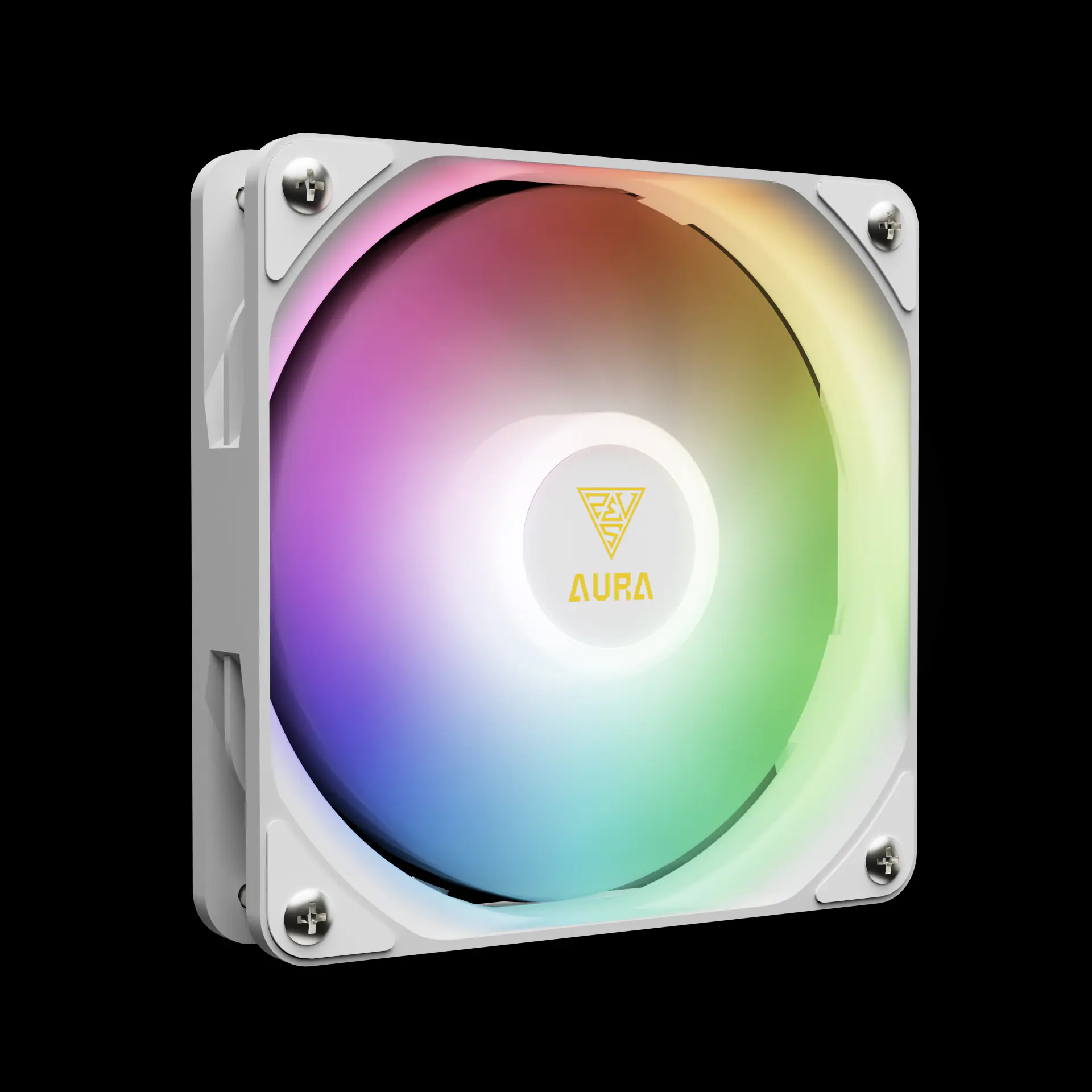 AURA_GL360_DIGITAL_WH_Exh6 AURA-GL360-DIGITAL-W GAMDIAS AURA GL360 LIQUID COOLER DIGITAL 3xARGB PWM WHITE GAMDIAS AURA GL360 Digital WH Liquid Cooler With 2.1” Real-Time Display, ARGB PWM Fans, Copper Base, 73.7 CFM Airflow, 396mm Radiator, AM5 & LGA 1851 Support, Zeus Cast Software | WHITE