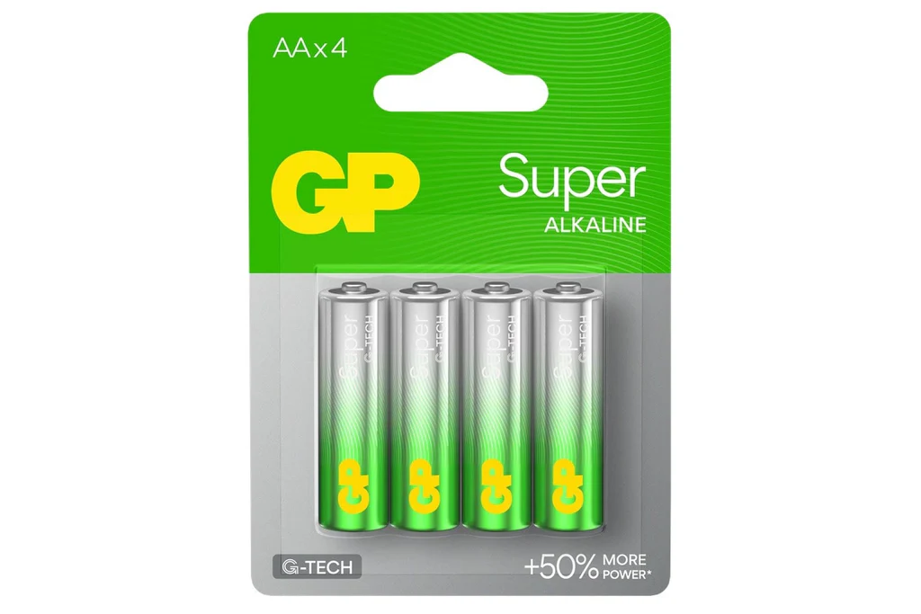 Super Alkaline AA 1.5V Batteries – 4-Pack | 50% More Power, Leak-Proof Design, Long-Lasting Performance for Remotes, Toys, Flashlights & More