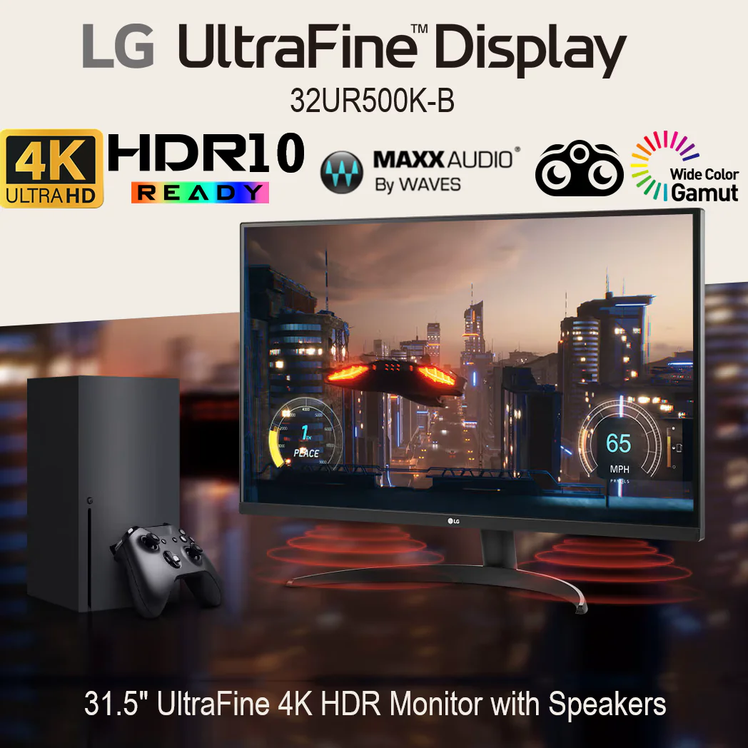 32UR500K-B LG 32UR500K 31.5" UHD 4K HDR ULTRAFINE DISPLAY MONITOR
