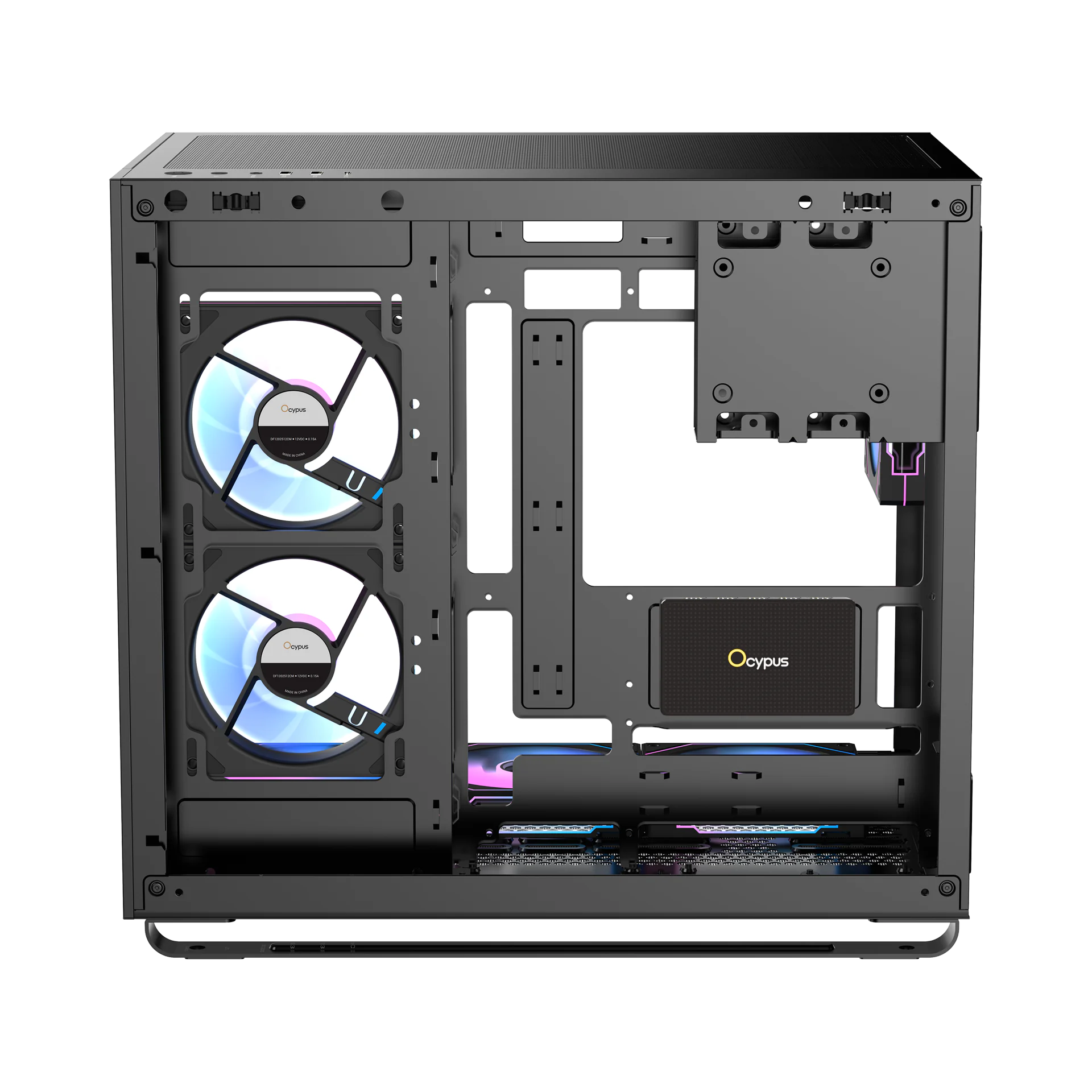 17314871084619d39cdbe176235c0be34b246991b0703 OCYPUS Delta EH10 ARGB Fan Hub Controller – Supports 10x 4-Pin PWM Fans + 10x 3-Pin ARGB, Magnetic Mount, SATA Power, Smart Safety, M/B Sync, Black - Image 7