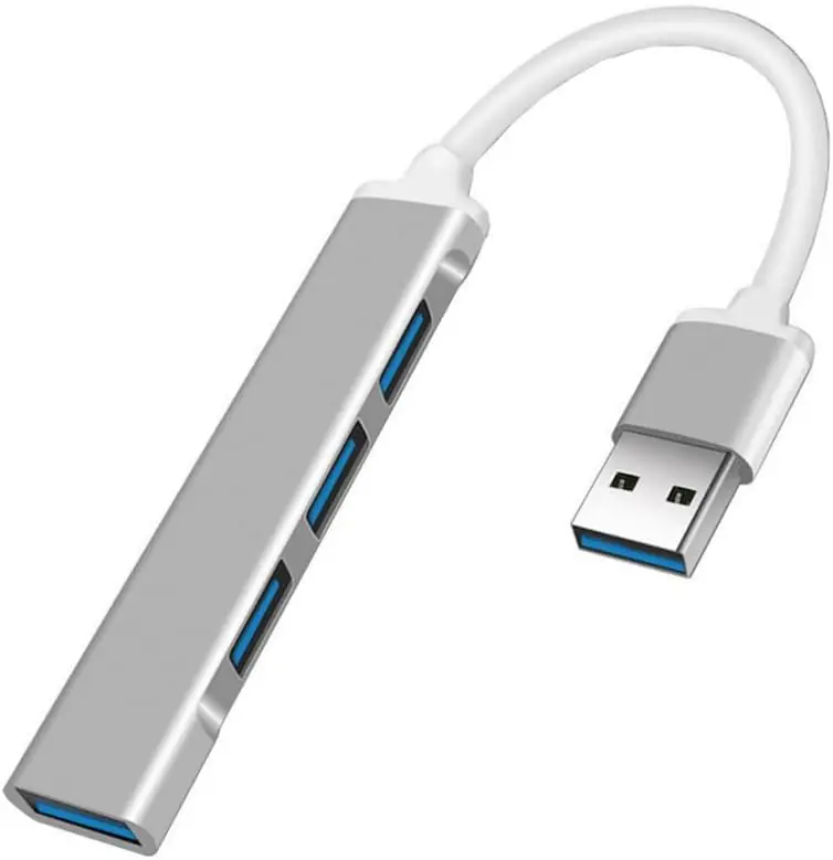 415pMMP92bL._AC_SL1000_ USB to HUB 4-Port Silver – 1x USB 3.0 + 3x USB 2.0, 5Gbps Transfer, Aluminum Alloy, Plug & Play, Portable Mini Hub for Windows, macOS, Linux & Chrome OS - Image 2