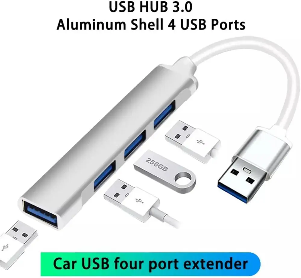 51txmIJsNQL._AC_SL1000_ USB to HUB 4-Port Silver – 1x USB 3.0 + 3x USB 2.0, 5Gbps Transfer, Aluminum Alloy, Plug & Play, Portable Mini Hub for Windows, macOS, Linux & Chrome OS - Image 3