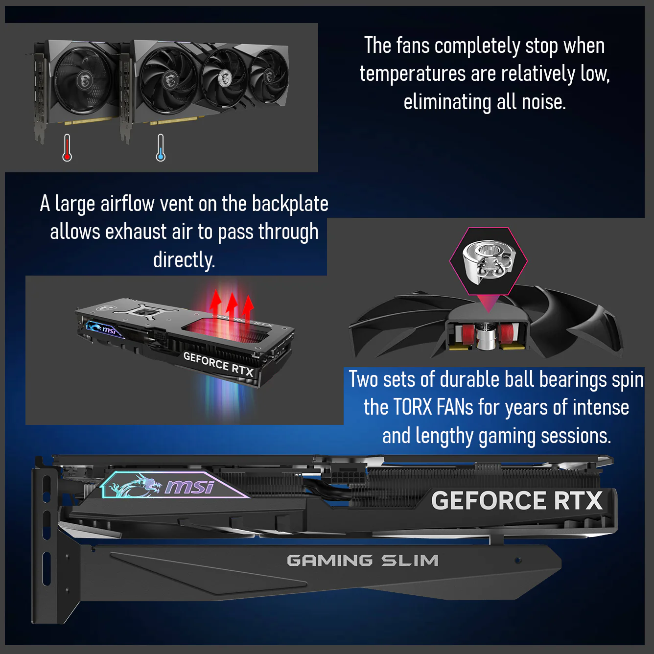MSI GeForce RTX™ 4070 GAMING X SLIM 12G -13455435 912-V513-631 MSI GEFORCE RTX 4070 SUPER 12G GAMING X SLIM MSI RTX 4070 Gaming X Slim 12G 192-Bit GPU 12GB GDRR6X  HDMI/DP Nvlink TORX Fan 4.0 Ada Lovelace Architecture Graphics Card | 1 YEAR WARRANTY