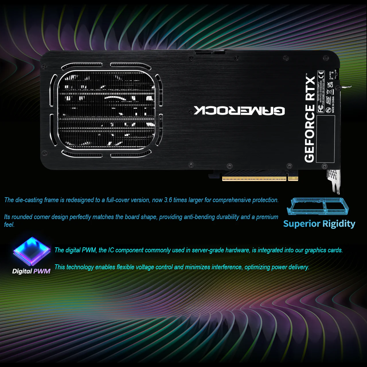 PALIT GeForce RTX™ 5080 GameRock OC-sdhgh372457- NE75080T19T2-GB2030G PALIT GAMEROCK RTX 5080 OC 16GB 3XFANS Palit GeForce RTX 5080 GameRock OC 16GB GDDR7 With DLSS 4, ARGB Sync Evo, Vapor Chamber, TurboFan 4.0, PCIe 5.0, 2730 MHz Boost Clock & AI Ray Tracing Technologies