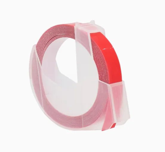 B90 9mm RED Label Printer Tape Roll – Durable Adhesive Label Roll for B90 Label Printer, Clear Print Output, Smudge-Resistant, Easy-Peel Design