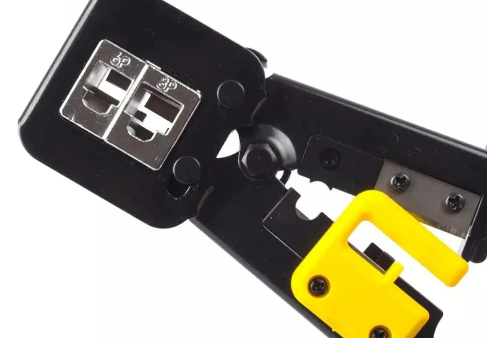 MINGLU 376Z Crimping Tool for RJ45, RJ12, RJ11 (6P–8P) Open Plugs – Precision Crimp, Strip & Cut, Hardened Steel, EZ Plug Compatible, Non-Slip Grip, Blade Guard