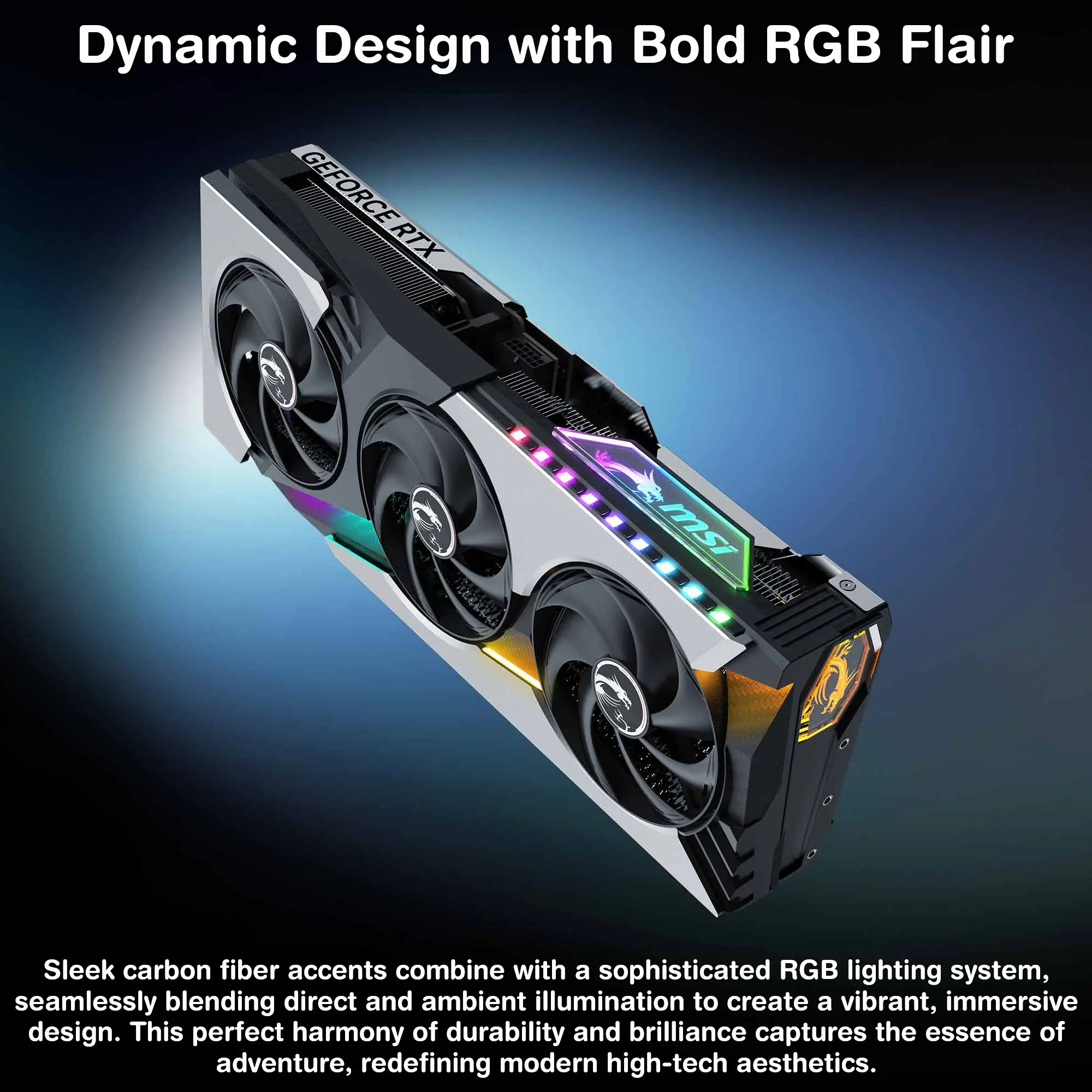 912-V532-054 MSI GEFORCE RTX 5070 12G VANGUARD SOC MSI GeForce RTX™ 5070 12G Vanguard SOC Graphics Card With DLSS 4, Blackwell GPU, 12GB GDDR7, PCIe Gen5, Dual BIOS, 6144 CUDA®, 2655 MHz Extreme, Hyper Frozr Cooling, RGB, Metal Backplate