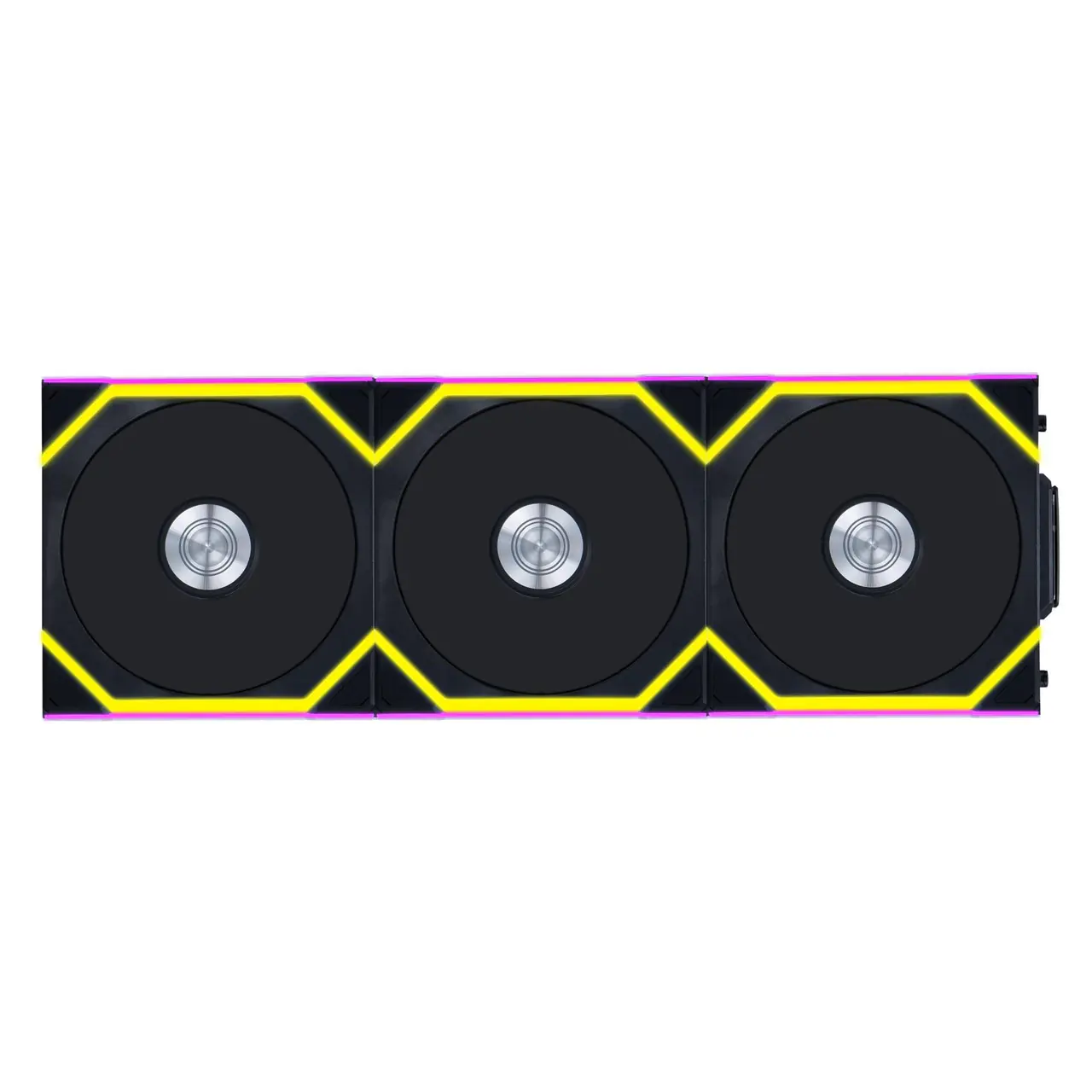 Lian Li UNI Fan SL Wireless Reverse Blade 120mm ARGB – Triple Pack, 2.4GHz Wireless RGB & Fan Control, Daisy-Chain, Controller Included, Black