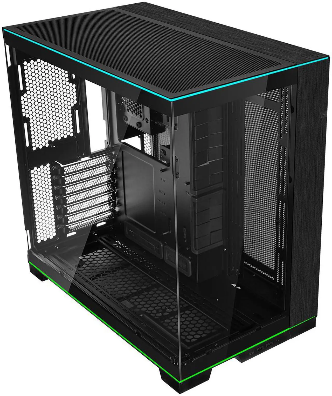 LIAN LI O11 Dynamic EVO RGB Black E-ATX Mid Tower, Tempered Glass, Dual-Chamber, 9-Fan & Triple 360mm Radiator Support, 455mm GPU Clearance, Premium Build