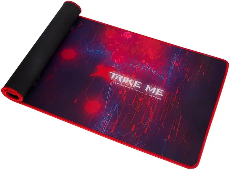 XTRIKE ME MP-206 XL Gaming Mousepad – 770x295x3mm, Black Futuristic Design, Non-Slip Rubber Base, Optimized Surface for Precision Tracking & Smooth Glide
