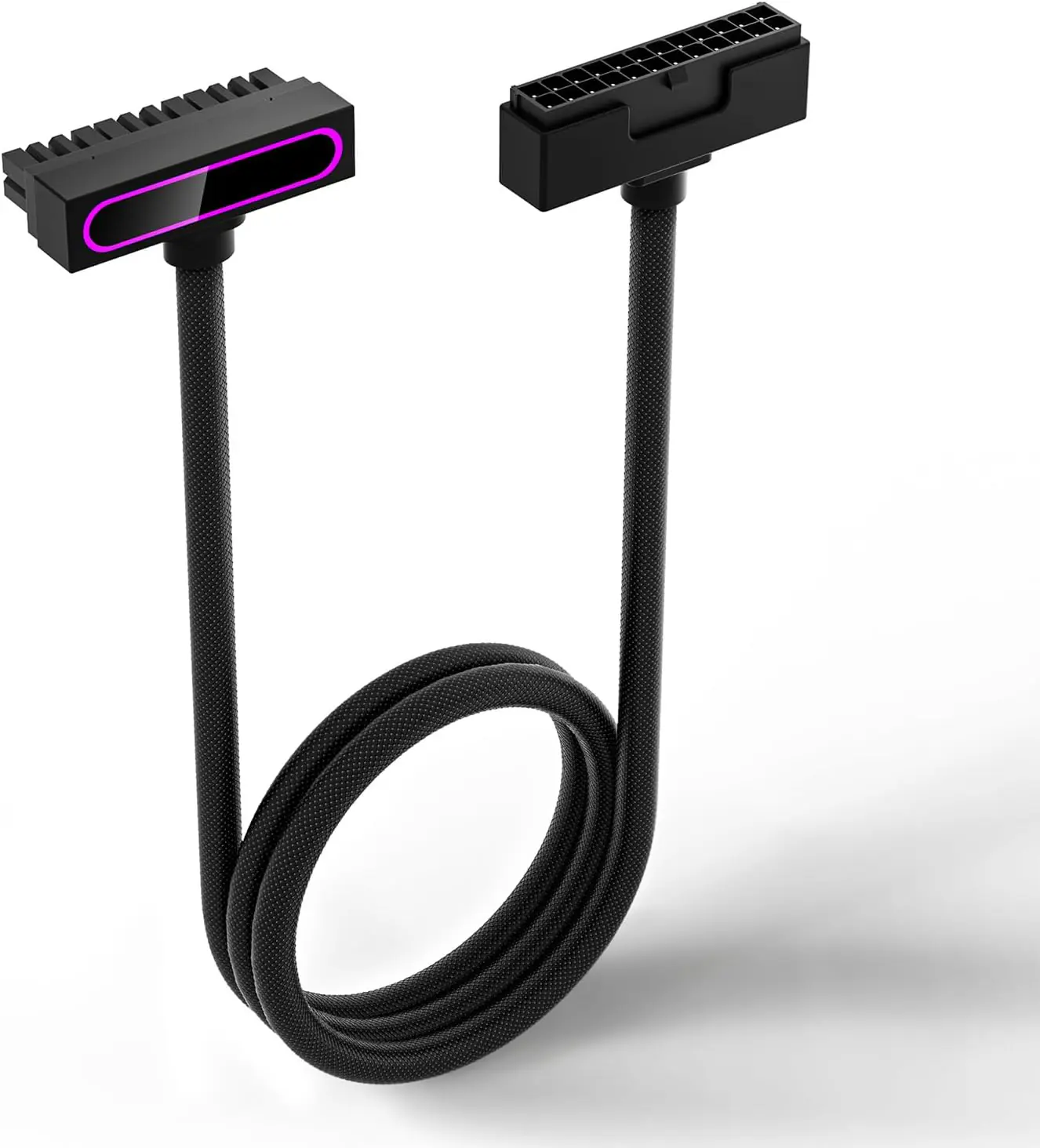 ASIAHORSE Hydrus 24-Pin ARGB PSU Extension Cable – 30cm Length, 18AWG, 12V RGB Lighting, 250W Rated Power, Premium PVC Build, for High-Performance PC Builds