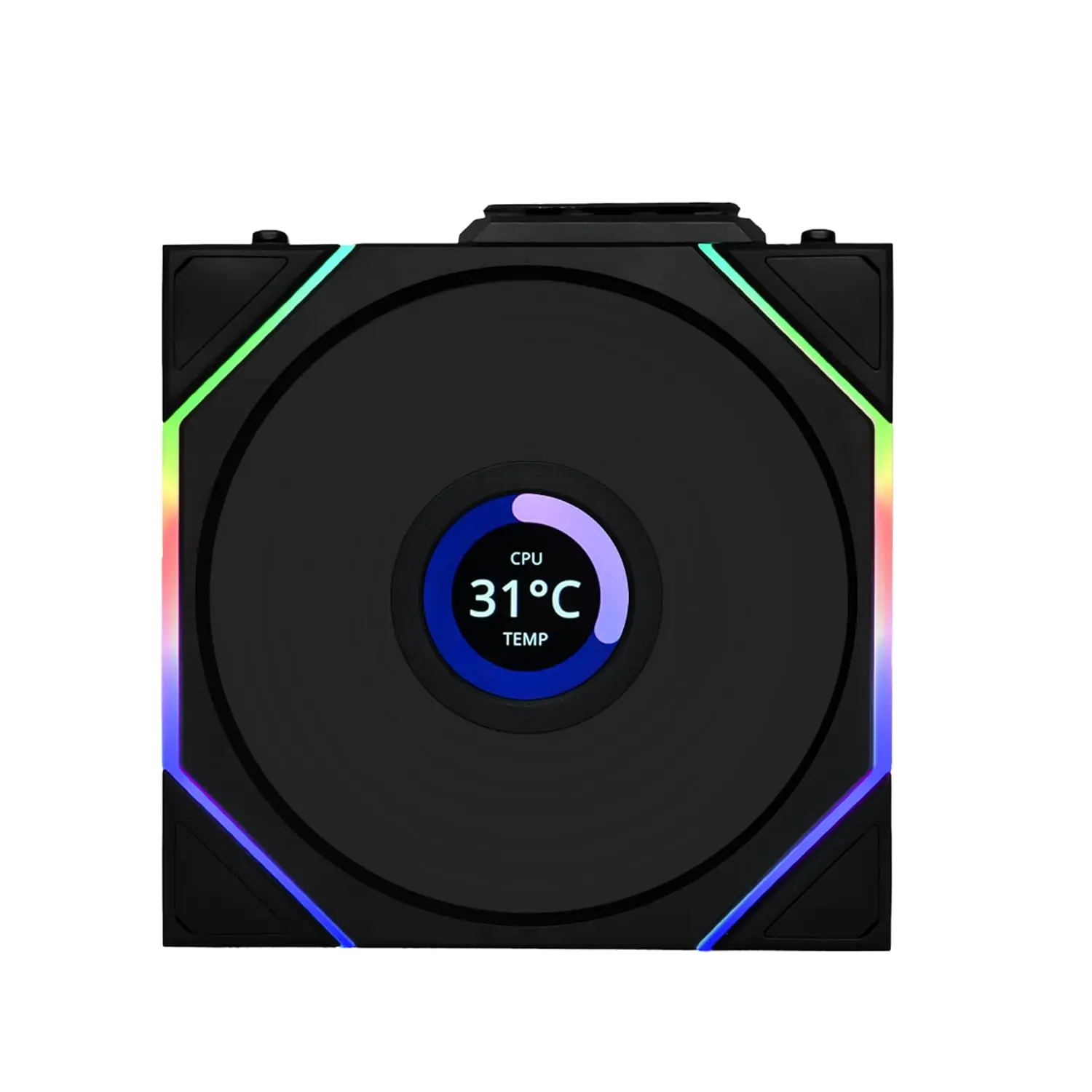 Lian Li UNI Fan TL LCD 120 Wireless - Single Pack - Controller Not Included - 2.4 GHz Wireless Control - Infinity Mirror Design - LCD Display - Controller requesd for use. - Black (12TLLCD1W1B)