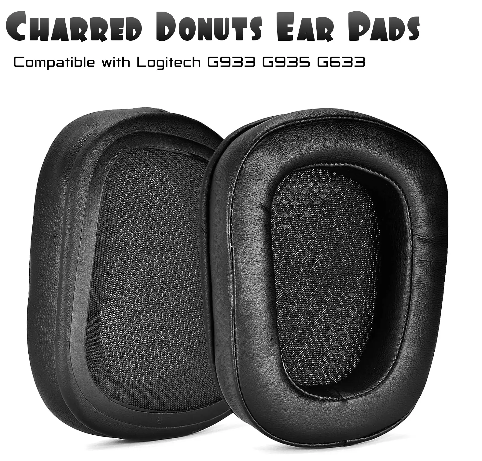 G935-EARCUPS LOGITECH G935 EARCUPS Charred Donuts Replacement Ear Pads For Logitech G935 G635 G933 G633 Headsets – High-Elasticity Cushions, Noise Filtering, Waterproof, Breathable Fabric & Ultimate Comfort Design