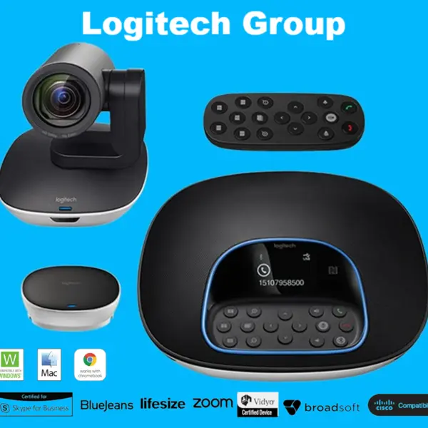 960-001058 LOGITECH CC3500E FHD 1080P GROUP VIDEO CONFERENCING SYSTEM  Logitech Group Full HD 1080p Video Conferencing System With 10x Lossless Zoom, 260° Pan, 130° Tilt, 6m Mic Range, Bluetooth, USB Plug-And-Play, Certified For Teams & Zoom , Windows / macOS / ChromeOS Compatibility