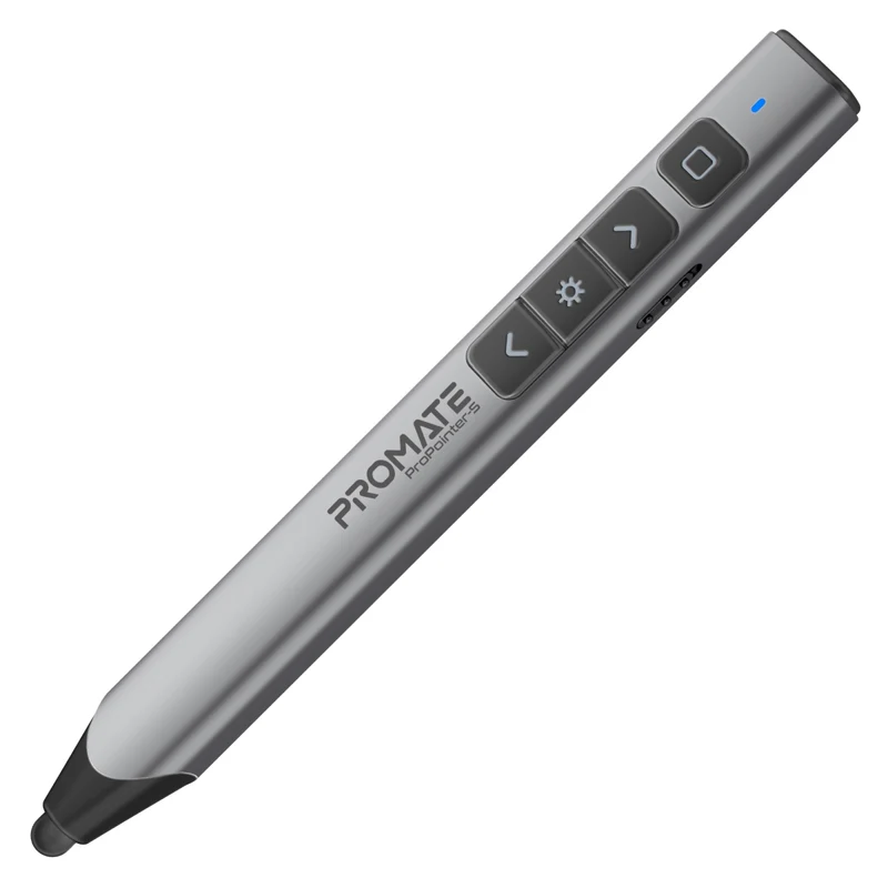 PROPOINTER-S PROMATE 2 IN 1 UNIVERSAL INTUITIVE WIRELESS PRESENTER PEN Universal Intuitive 2.4GHz Wireless Green Laser Presenter with Stylus Pen , Dual Stylus For Capacitive & Infrared Screens, USB-A Dongle, 220mAh Battery, Mac/Windows Compatible | ProPointer-S 