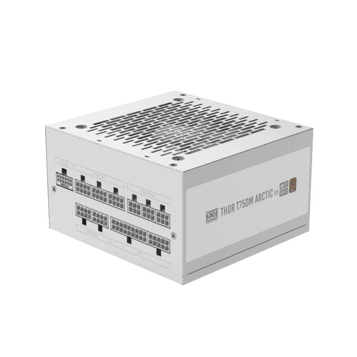 XIGMATEK THOR T750M Arctic V3 750W 80+ Bronze Full Modular PSU – ATX 3.1, PCIe 5.1, 120mm Silent Fan, Multi-GPU Support, Dual CPU Connector, Complete Protection