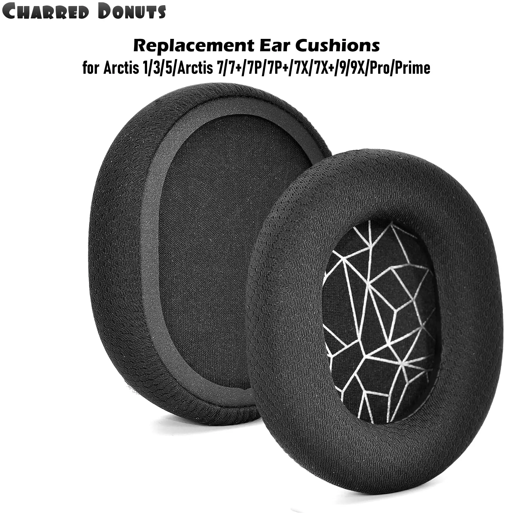 EARCUPS-STEEL-PRO EARCUPS FOR STEEL SERIE PRO Arctis 3/5 / 7/9 Replacement Ear Pads Cushion Compatible with SteelSeries Arctis 3 / Arctis 5 / Arctis 7 Arctis 9 / Arctis 1 / Arctis Pro Lossless Wireless Gaming Headset (Black_Gray)
