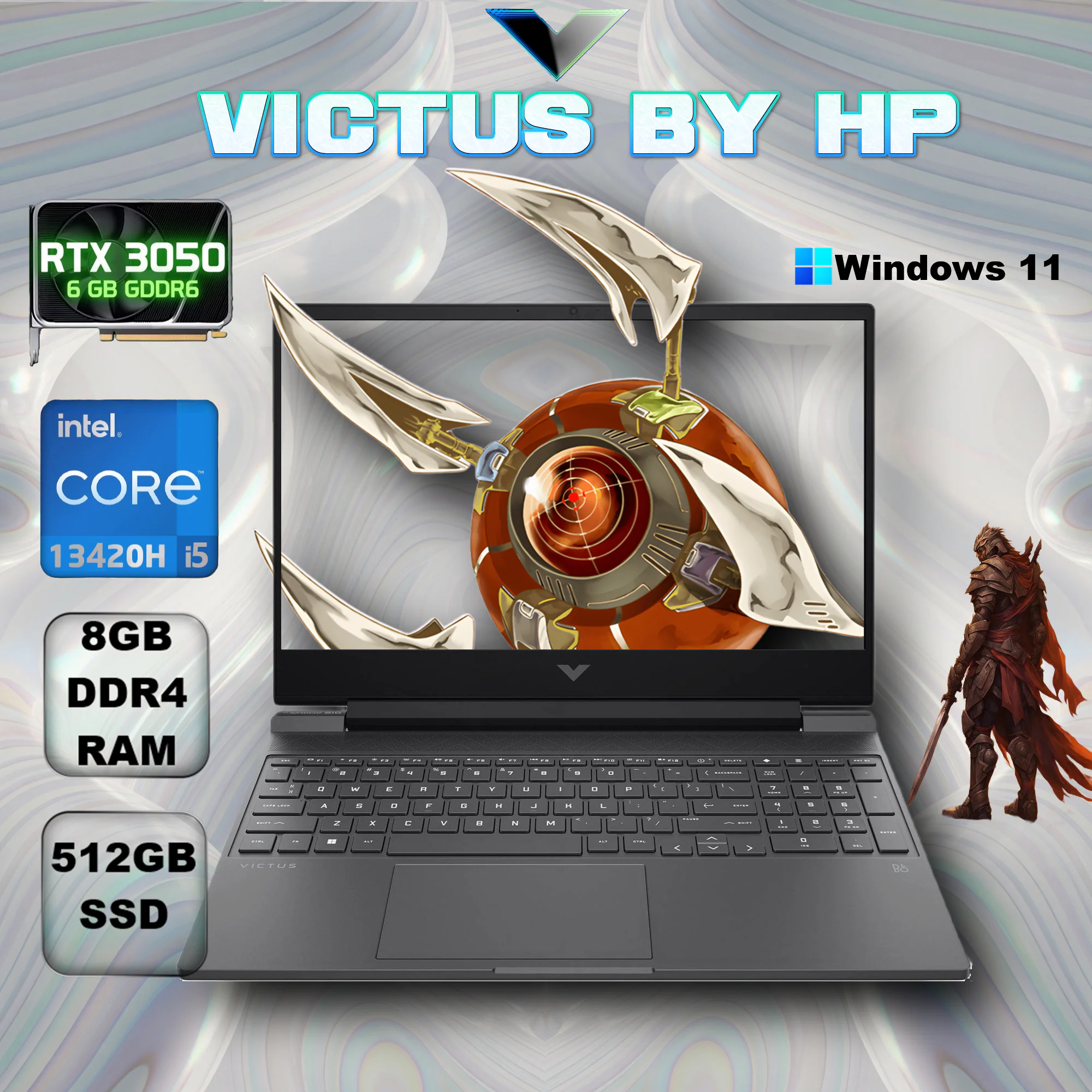 HP - Victus 15.6" 144Hz Full HD Gaming Laptop - Intel Core i5 - 8GB Memory - NVIDIA GeForce RTX 3050 - 512GB SSD - Mica Silver