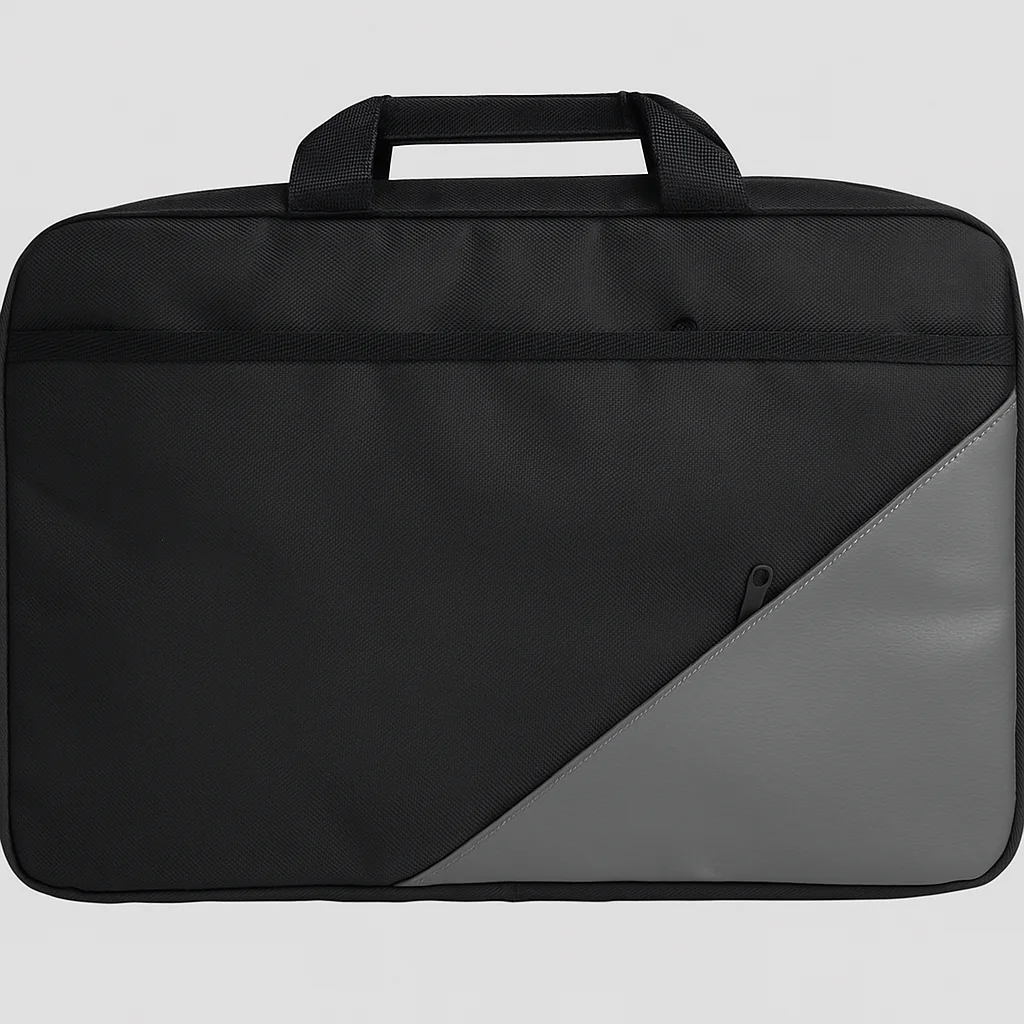 Normal Laptop Bag – Fits 15.6" Laptops, Black & Grey, Durable Water-Resistant Material, Multiple Compartments, Padded Shoulder Strap, Lightweight