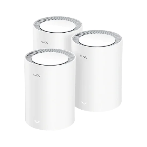 CUDY AX3000 Dual-Band Wi-Fi 6 Mesh System (3-Pack) with 2.5G Port – 2402+574 Mbps Speeds, Fast Roaming, 200 Devices, VPN, Wired/Wireless Backhaul, App Control