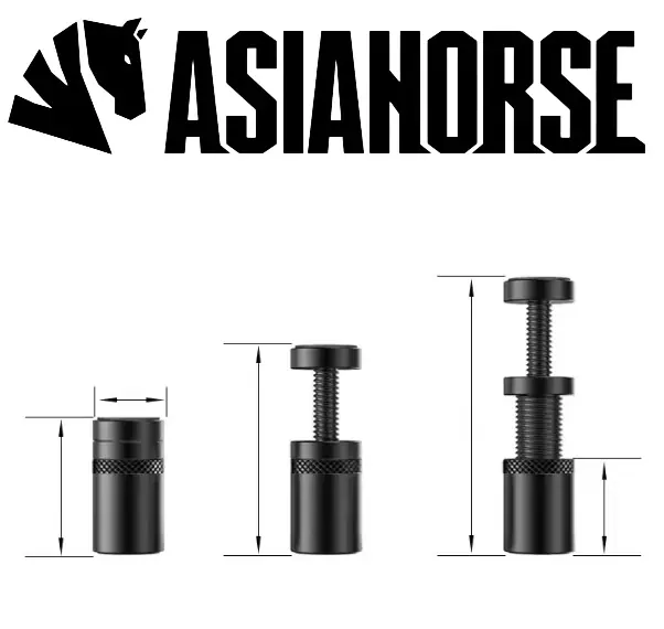 ASIAHORSE Mini GPU Holder Black – Adjustable Height 26–50mm, Compact Anti-Sag Bracket, Durable Build, Universal Support for Graphics Cards