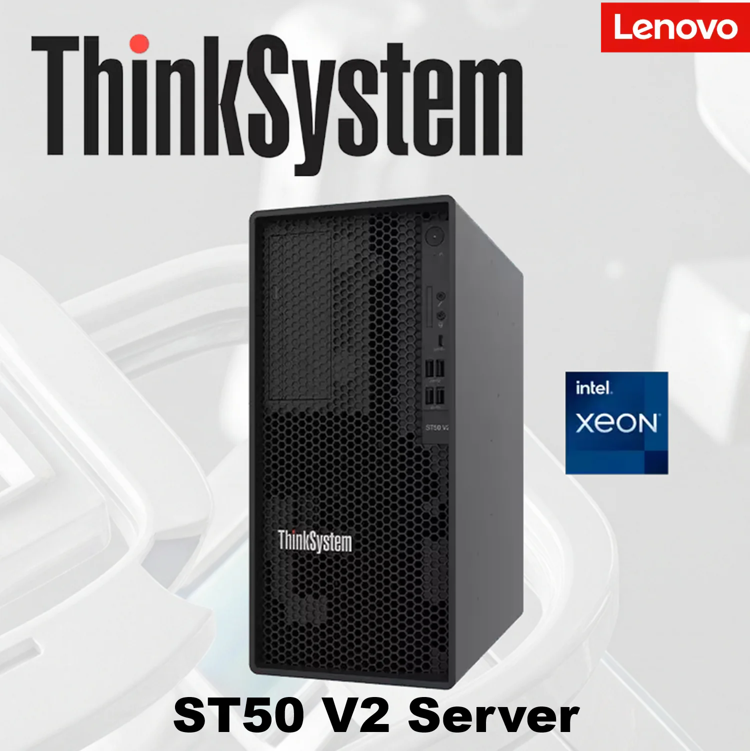 7D8JA02GNA LENOVO SERVER THINKSYSTEM ST50 V2 XEON E-2324G/16GB 3200MHZ TRUDDR4/NO HDD Lenovo ThinkSystem ST50 V2 Server – Xeon E-2324G 3.1GHz 4-Core, 16GB ECC DDR4-3200 (4 Slots), No Preinstalled HDD, NVMe Support, PCIe Expandable, USB-C 3.2, 300W PSU