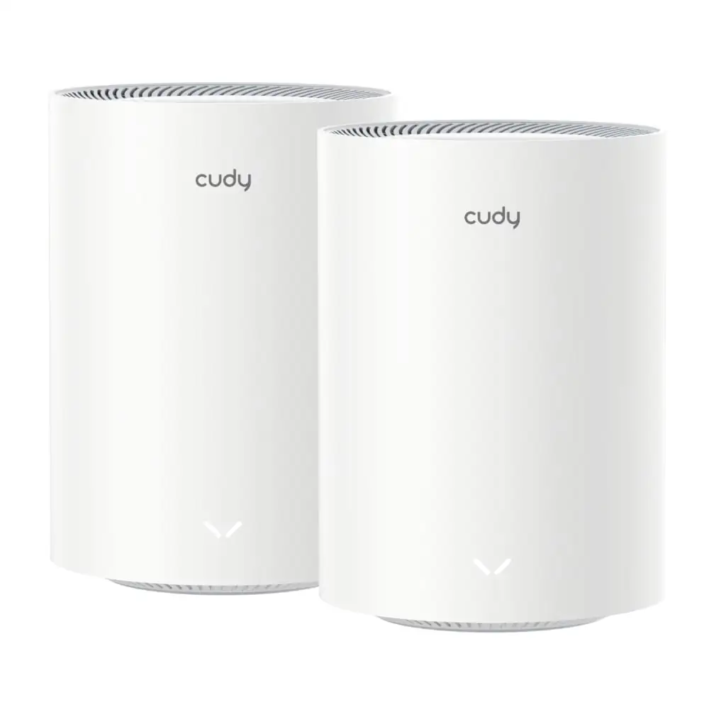 CUDY AX3000 Dual-Band Wi-Fi 6 Mesh System (2-Pack) with 2.5G Port – 2402+574 Mbps Speeds, Fast Roaming, 200 Devices, VPN, Wired/Wireless Backhaul, App Control